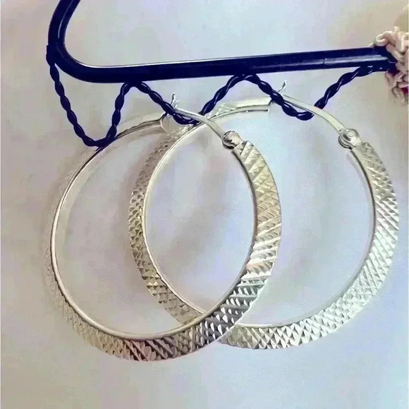 Macy’s Silver Hoops - Picture 2 of 4